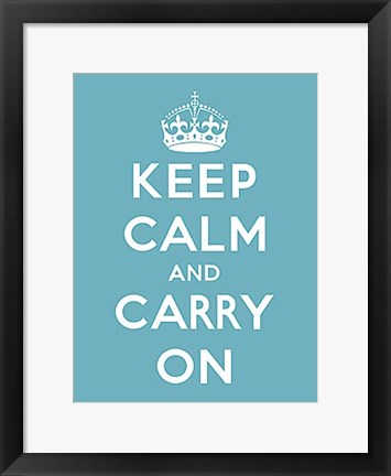 Framed Keep Calm And Carry On VI Print