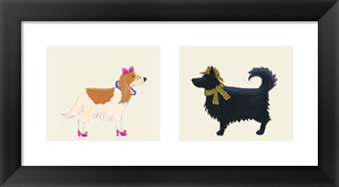 Framed Country Dogs Print