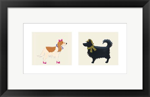 Framed Country Dogs Print