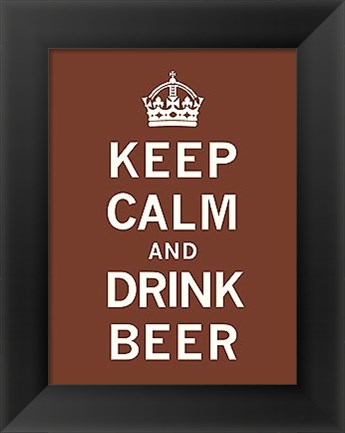 Framed Keep Calm and Drink Beer Print