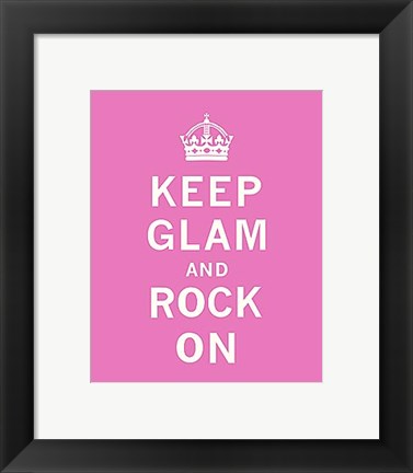 Framed Keep Glam and Rock On III Print