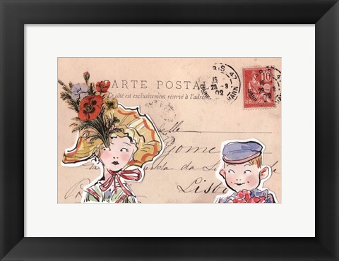 Framed Carte Postal III Print