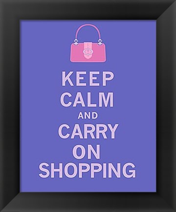 Framed Keep Calm, Shopping Print