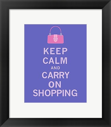 Framed Keep Calm, Shopping Print