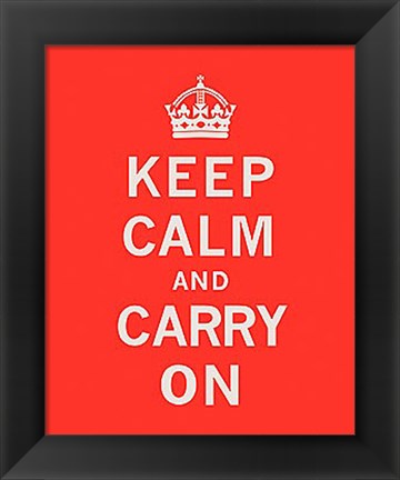 Framed Keep Calm And Carry On II Print