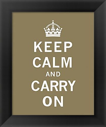 Framed Keep Calm And Carry On VII Print