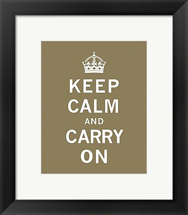 Framed Keep Calm And Carry On VII Print