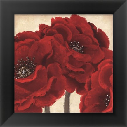 Framed Red Peony II Print