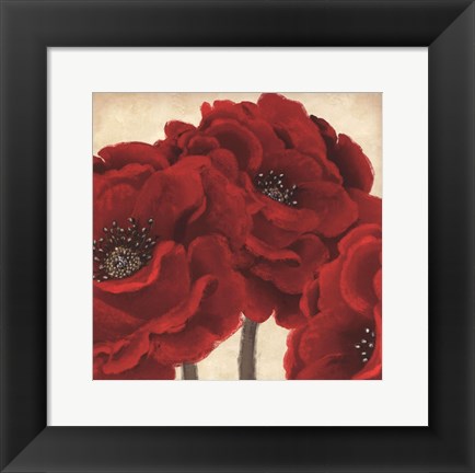 Framed Red Peony II Print