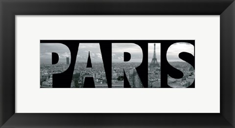 Framed Paris Stencil Print