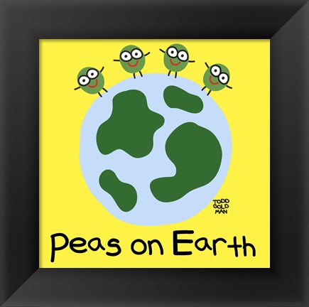 Framed Peas On Earth Print