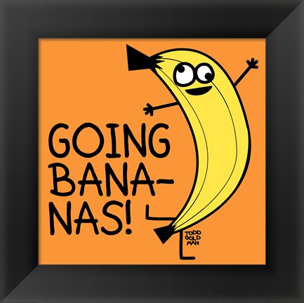 Framed Going Bananas! Print