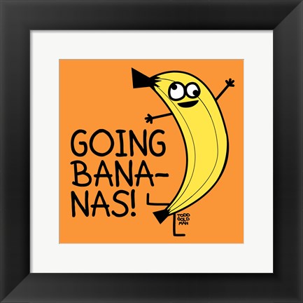 Framed Going Bananas! Print