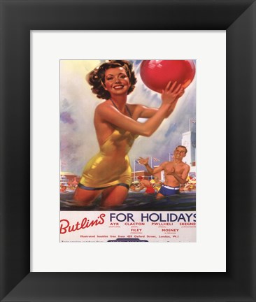 Framed Summer Holiday I Print