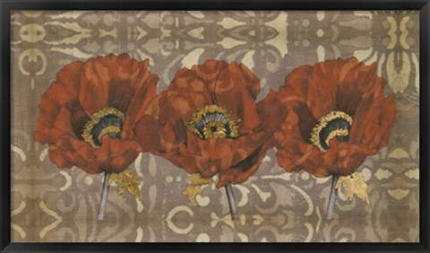 Framed Poppy Panel I Print