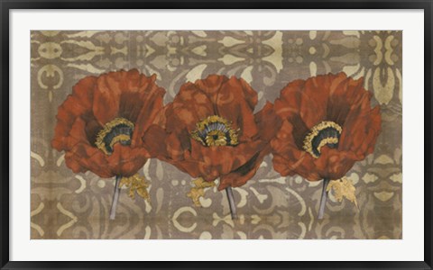 Framed Poppy Panel I Print