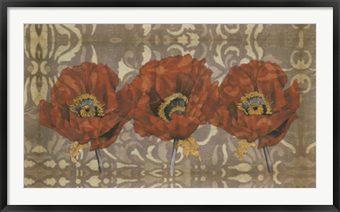 Framed Poppy Panel II Print