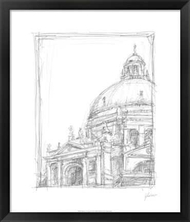 Framed Sketches of Venice II Print