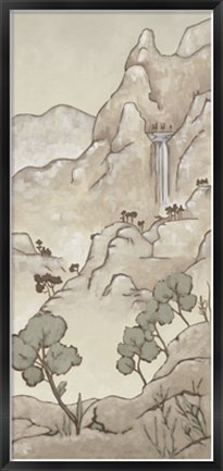 Framed Non-Embellished Chinoiserie Landscape I Print