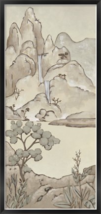 Framed Non-Embellished Chinoiserie Landscape II Print