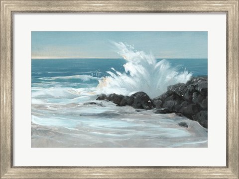 Framed Crashing Wave I Print