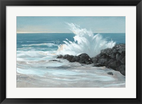 Framed Crashing Wave I Print