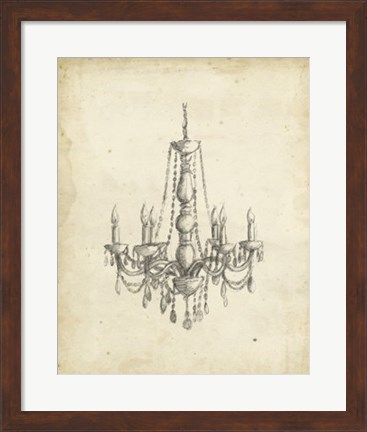 Framed Classical Chandelier II Print