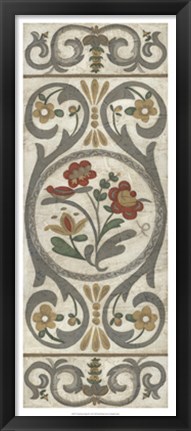 Framed Tudor Rose Panel II Print