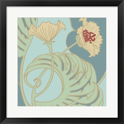 Framed Poppy Flourish II Print