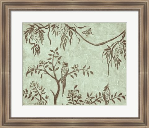 Framed Peaceful Garden I Print