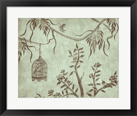 Framed Peaceful Garden III Print