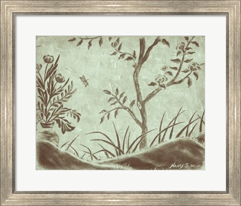 Framed Peaceful Garden VI Print