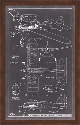 Framed Aeronautic Blueprint II Print