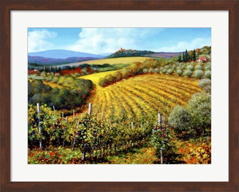 Framed Chianti Vineyards Print