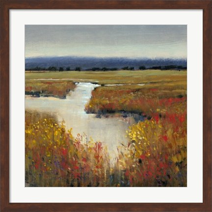 Framed Marsh Land I Print