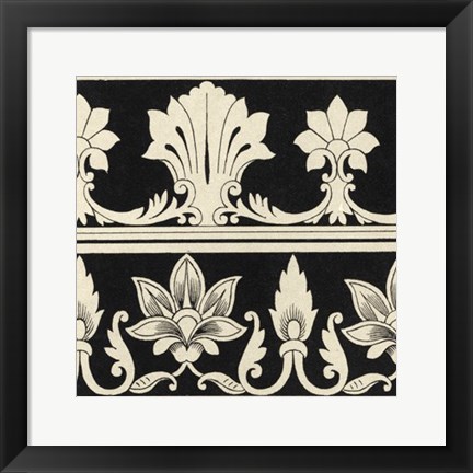 Framed Ornamental Tile Motif II Print