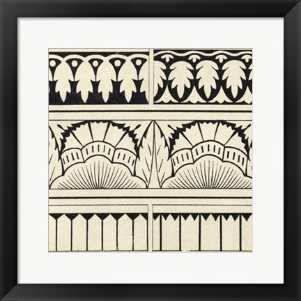 Framed Ornamental Tile Motif VII Print