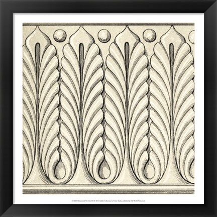 Framed Ornamental Tile Motif IX Print