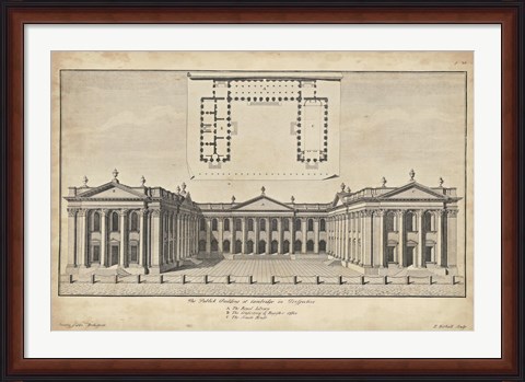 Framed Cambridge in Perspective Print