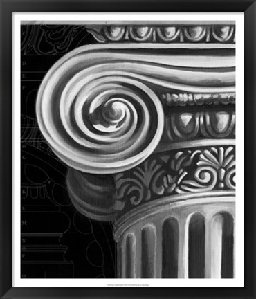 Framed Ionic Capital Detail II Print