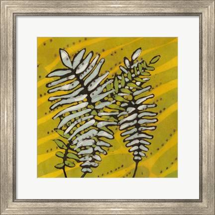 Framed Gold Batik Botanical II Print