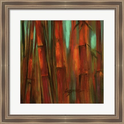 Framed Sunset Bamboo II Print