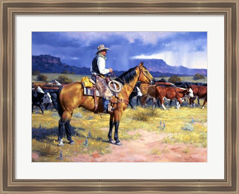 Framed Great American Cowboy Print