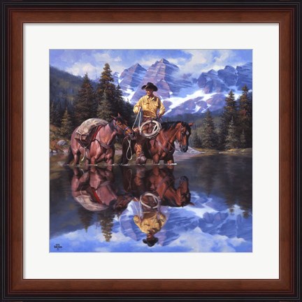 Framed Reflections of the Rockies Print