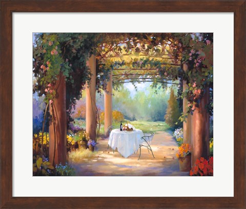 Framed Vino al Fresco Print