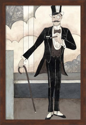 Framed Art Deco Gentleman Print