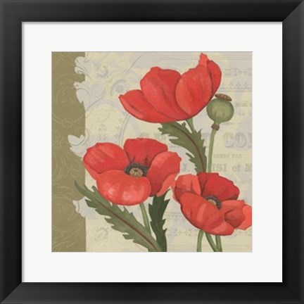 Framed Paris Poppy I Print