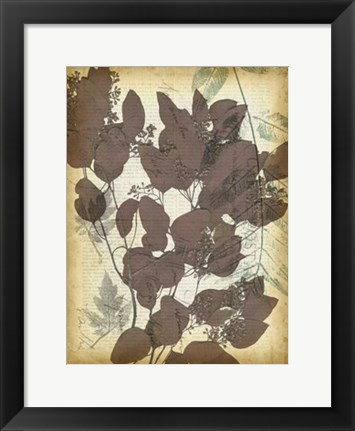 Framed Leaf Letters II Print