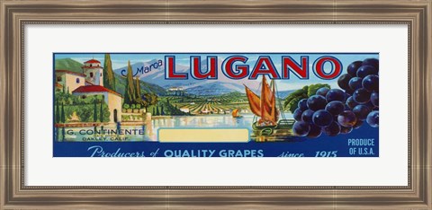Framed 2-Up Vintage Wine Label III Print