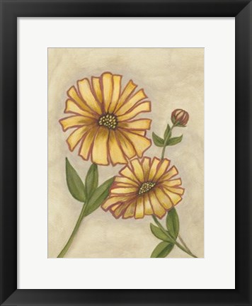 Framed Flower Medley I Print